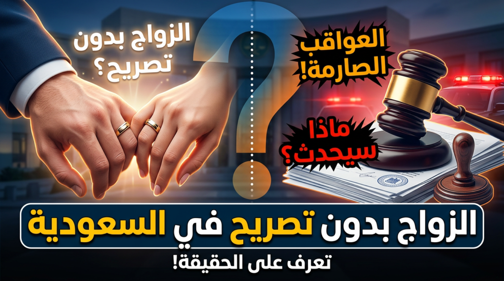 عقوبات الزواج بدون تصريح في السعودية وتوثيق العقود الرسمية.