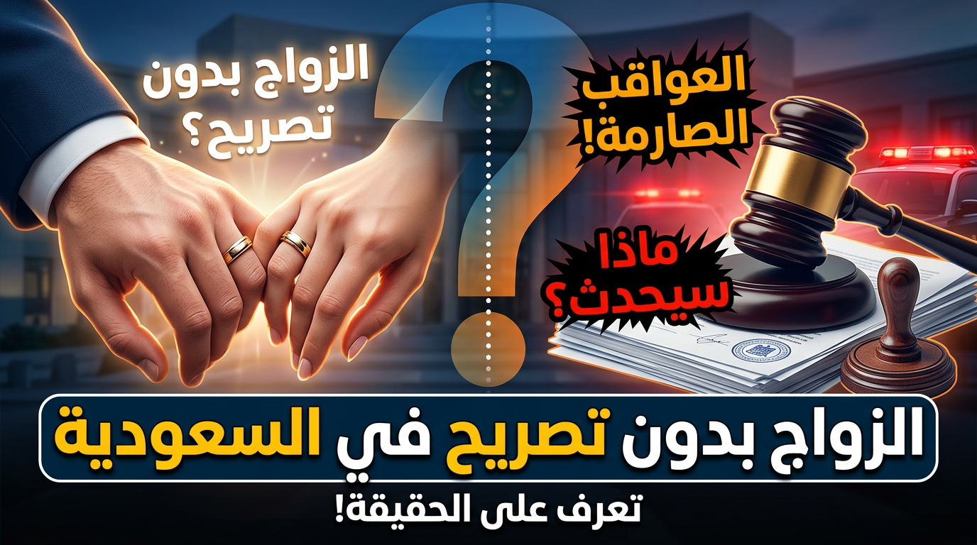 عقوبات الزواج بدون تصريح في السعودية وتوثيق العقود الرسمية.